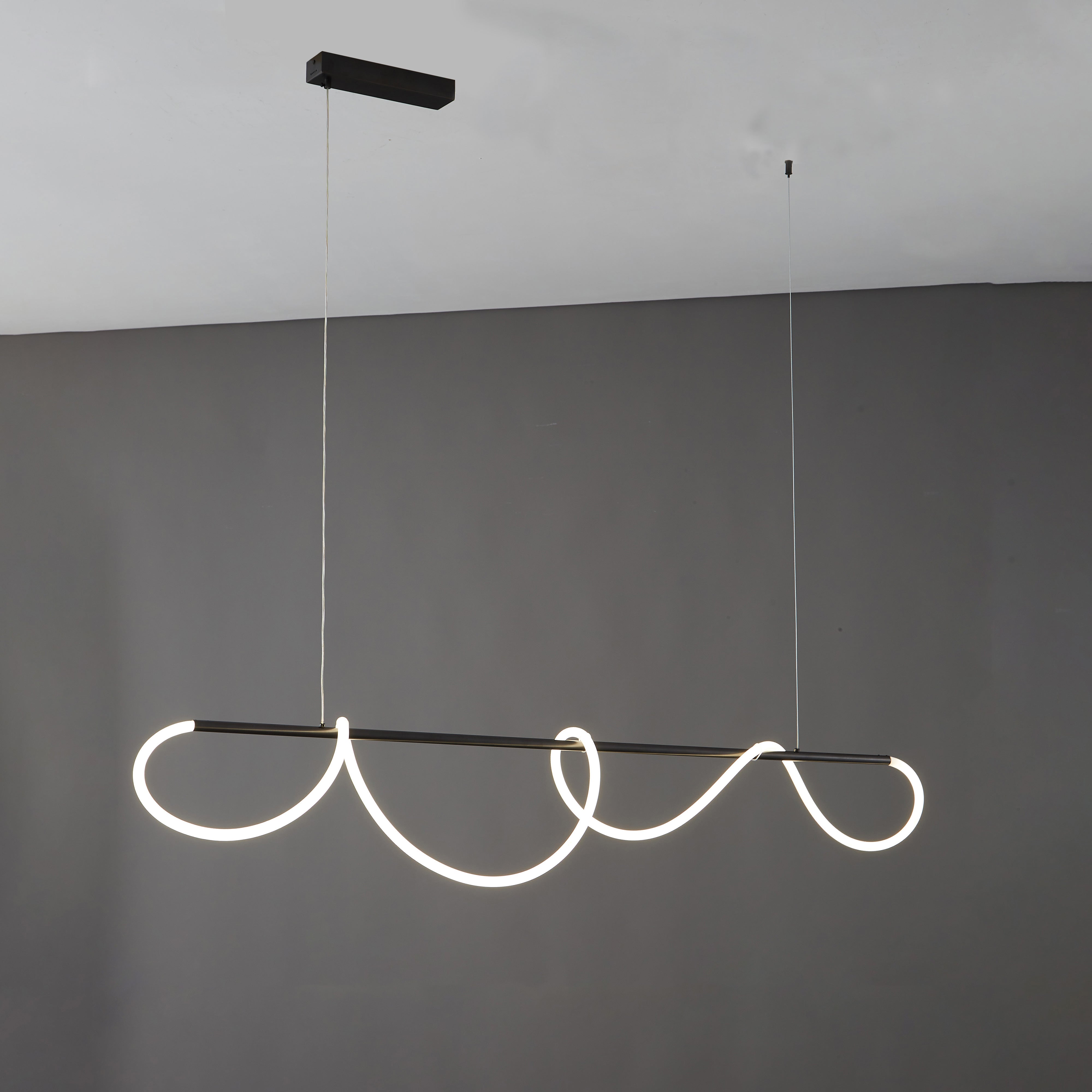 Hanglamp Touw Led Cirkel Messing Dimbaar 3 Maten Eetkamer Woonkamer Minimalistisch | Sansoti