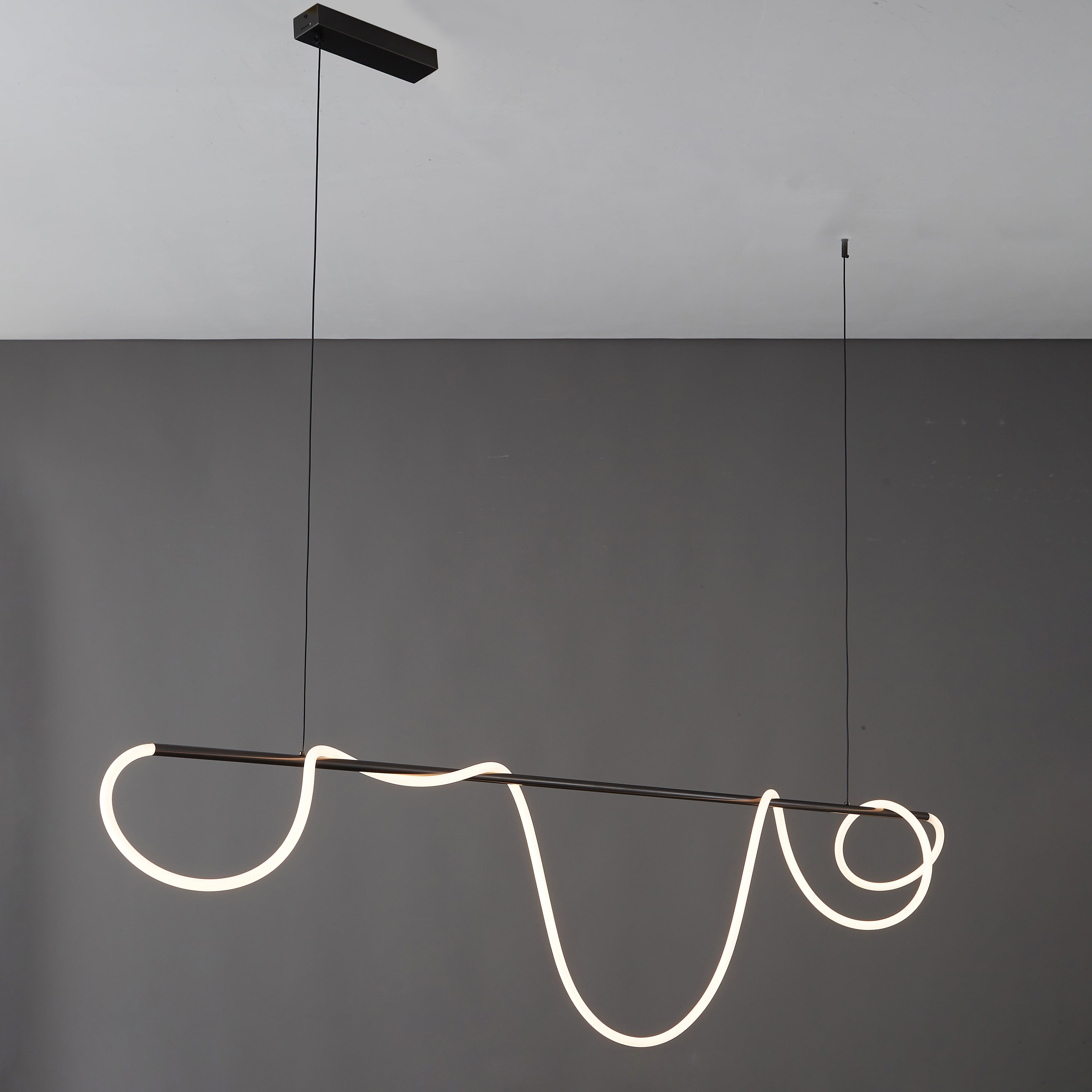 Hanglamp Touw Led Cirkel Messing Dimbaar 3 Maten Eetkamer Woonkamer Minimalistisch | Sansoti