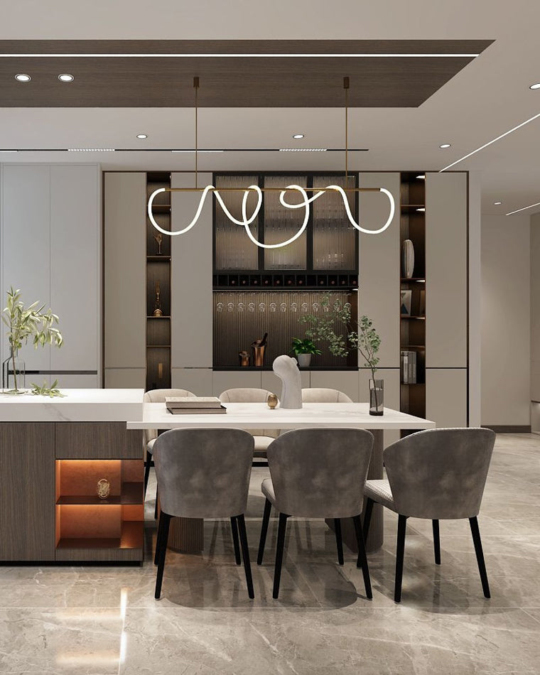 Hanglamp Touw Led Cirkel Messing Dimbaar 3 Maten Eetkamer Woonkamer Minimalistisch | Sansoti