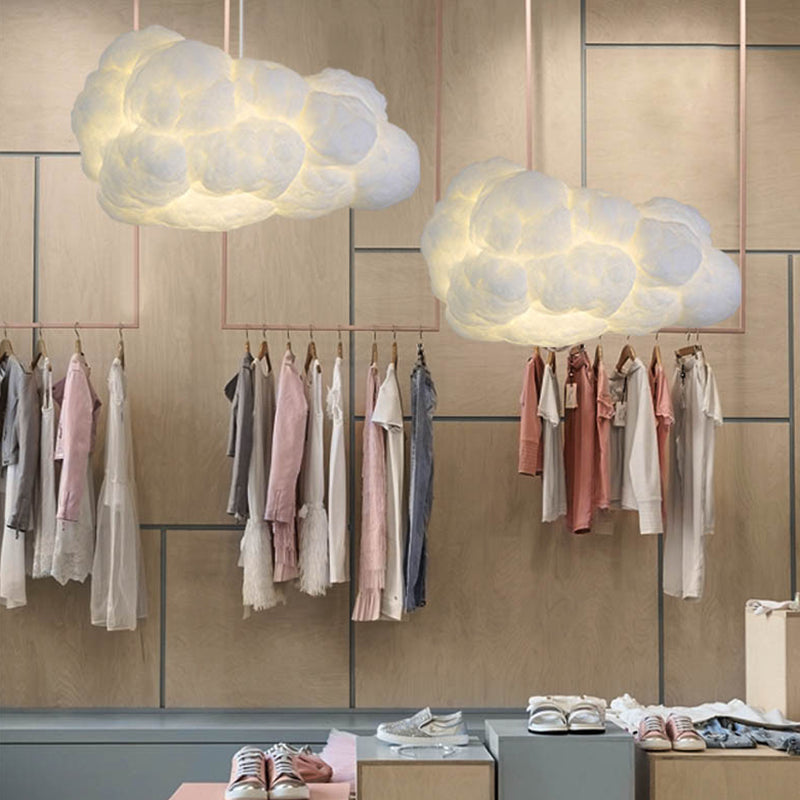 Sansoti | Wolk Hanglamp Wit voor Slaapkamer – Zachte Sfeerverlichting met E27 Fitting