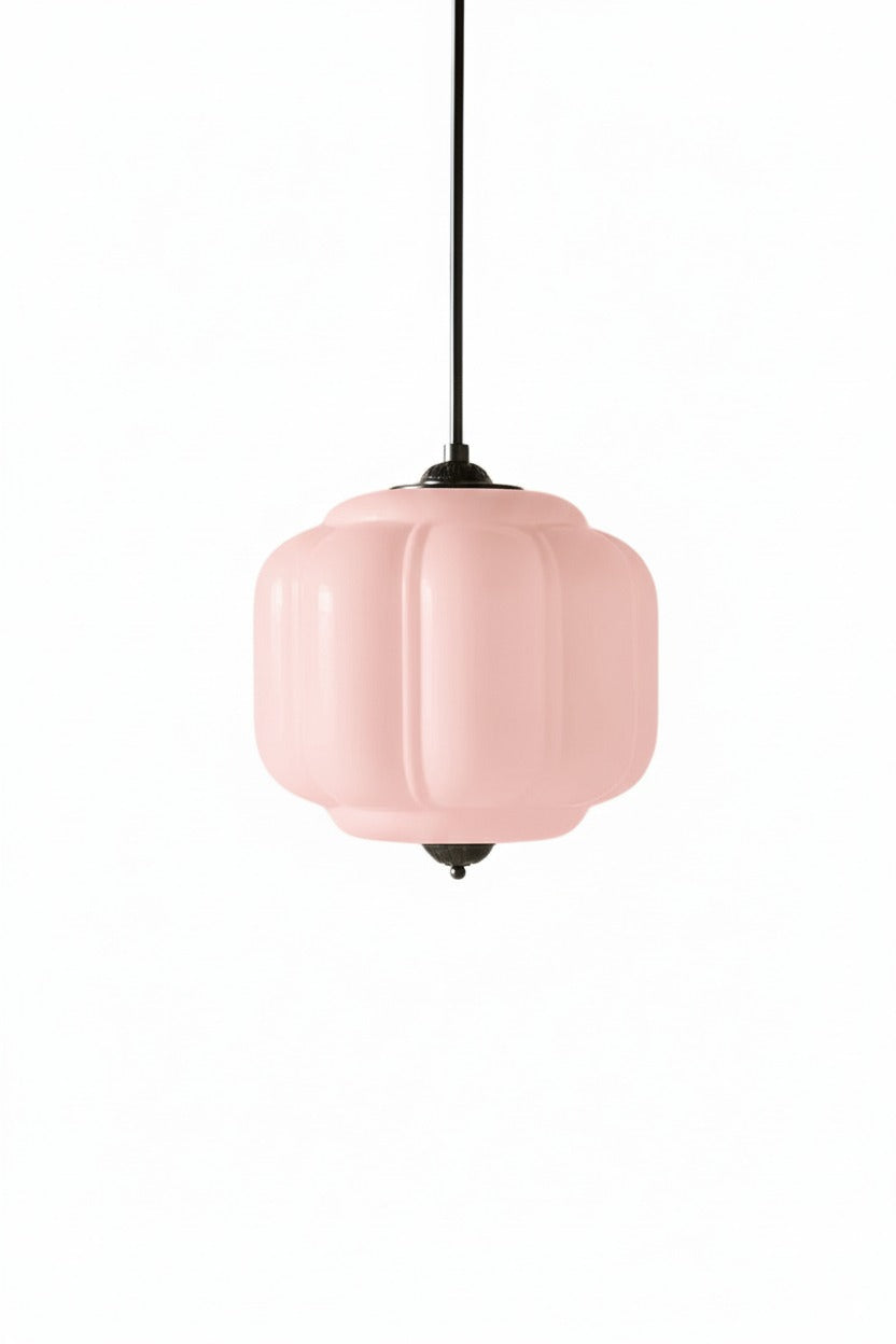 Vintage Melkglazen Hanglamp met Gegolfde Rand – Scandinavische Sfeerverlichting voor Keuken en Slaapkamer | Sansoti