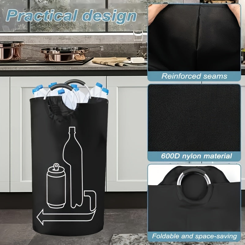 Inklapbare Opbergmand 115L Cilindervorm Wasgoed Recycling Speelgoed Huishouden Ruimtebesparend Organizer | Sansoti
