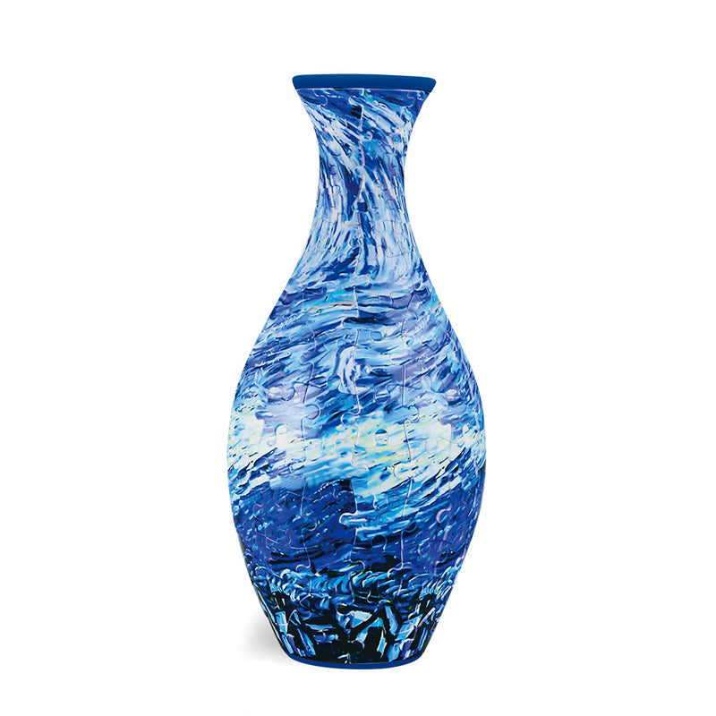 3D Puzzelvaas Zelfbouw – Creatief Decoratiestuk met 160 Puzzelstukjes – Unieke Vaas voor Bloemen – Doe-het-zelf Interieurobject – Inclusief Waterbeker en Standaard | Sansoti