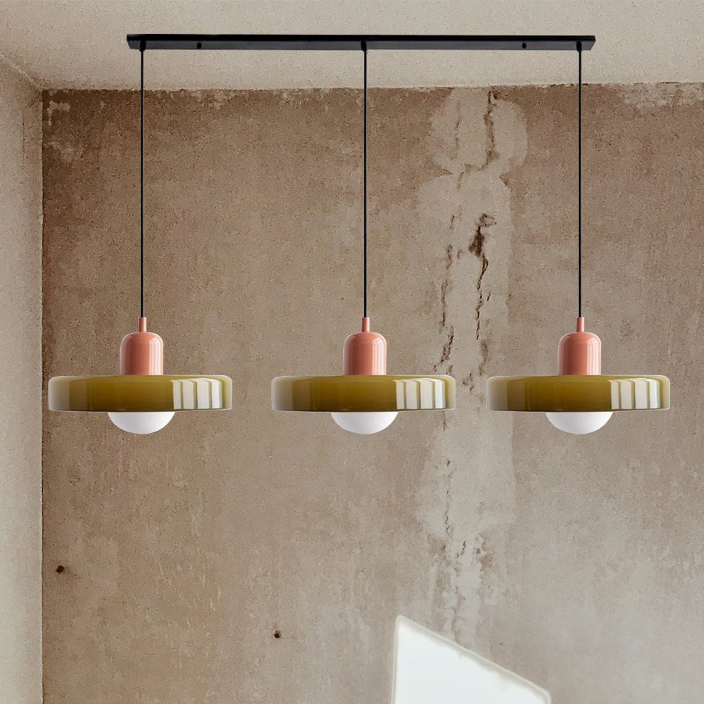 Luccon Suspension Triple Verre G9 Couleurs Rétro Table à Manger Salon Design Éclairage Multi-lampes | Restfield