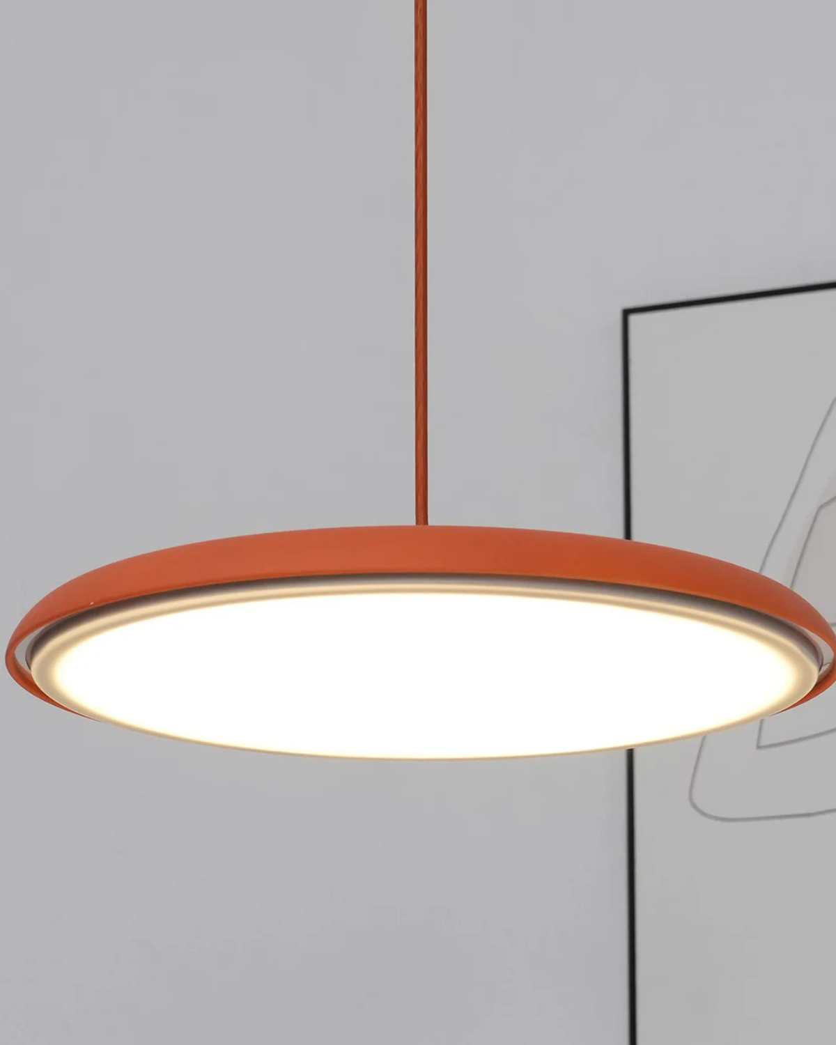 Ronde Hanglamp met Zachte Lichtverspreiding Zwart Grijs Groen Roze Wit Oranje ø25cm ø40cm Modern Scandinavisch Design voor Eetkamer Woonkamer Werkplek | Sansoti