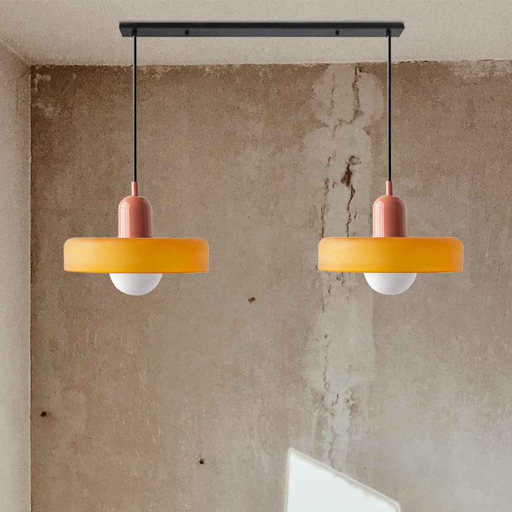 Luccon Doppelte Hängeleuchte Glas G9 35 cm Modern Esstisch Wohnzimmer Design Beleuchtung | Restfield