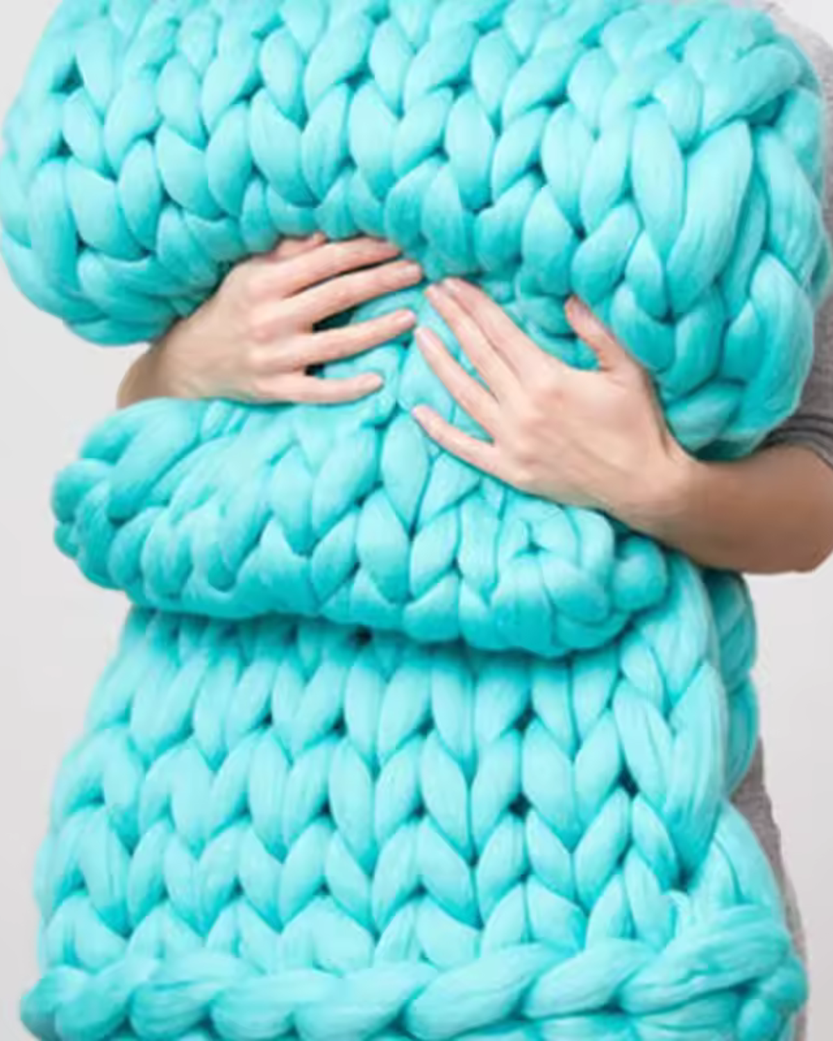 Handgebreid Chunky Plaid – Dik Gebreide Deken in Zachte Chenille voor Bank en Bed | Sansoti