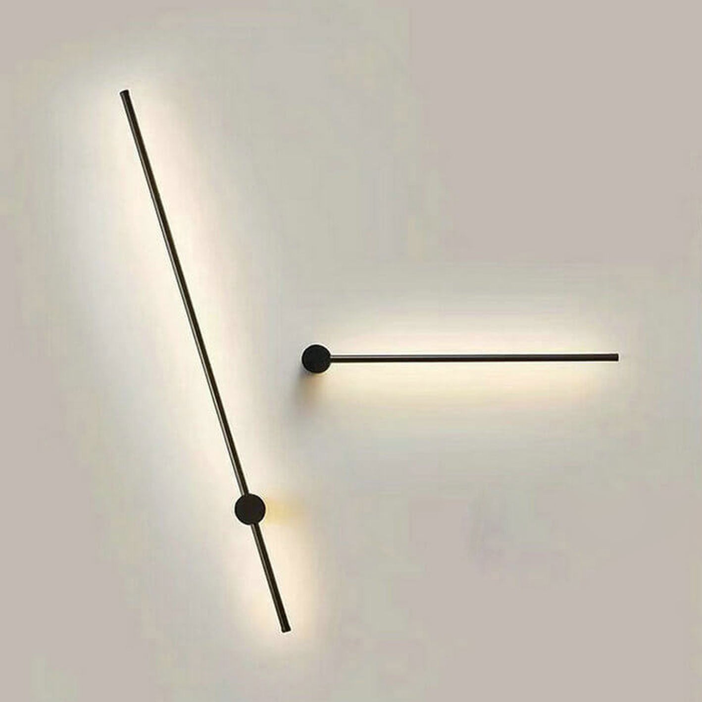 Wandlamp LED Staf Aluminium Zwart Goud 60cm 80cm Woonkamer Slaapkamer Studeerkamer Lijnlamp Minimalistisch Modern Sfeerlamp | Sansoti