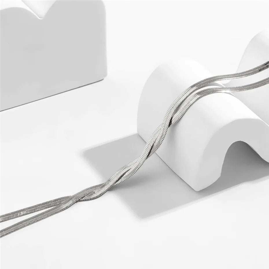 Verstelbare Slangenketting Halssieraad Goud Zilver Elegant Design | Sansoti
