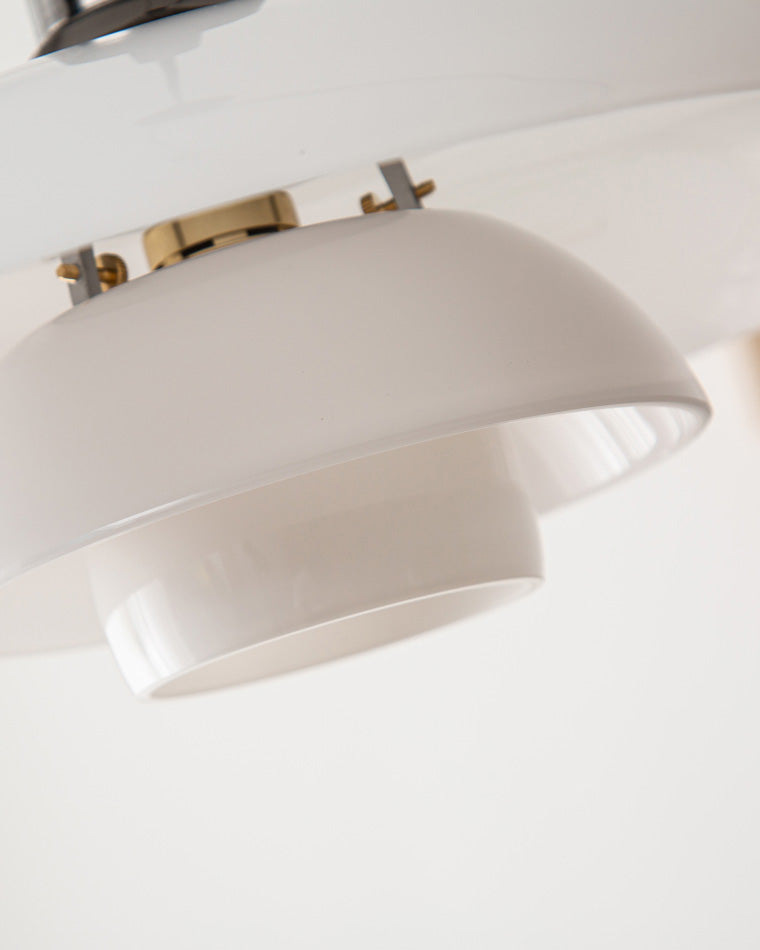 Hanglamp Glas Rond Scandinavisch Wit LED Woonkamer Eetkamer Slaapkamer Modern | Sansoti