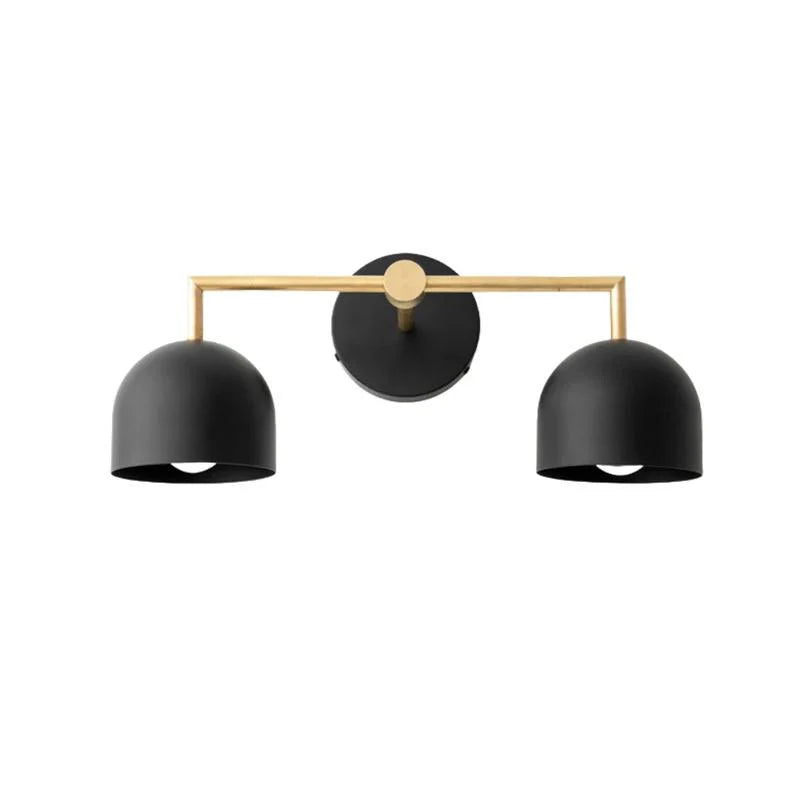 Koepelkapjes Wandlamp Modern Scandinavisch Metaal Zwart Messing 2-3 Lichtpunten Badkamer Hal Slaapkamer Sfeerverlichting | Sansoti
