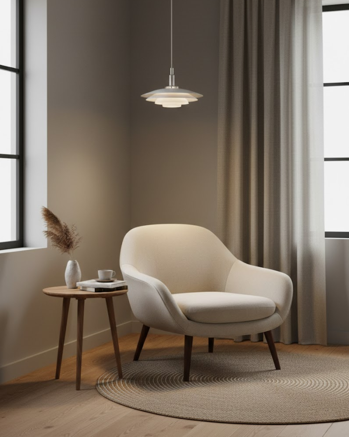 Gelaagde Metalen Hanglamp Zwart Wit Scandinavisch Design Eetkamer Woonkamer Modern Elegant Diffuus Licht Warm Sfeerlicht | Sansoti