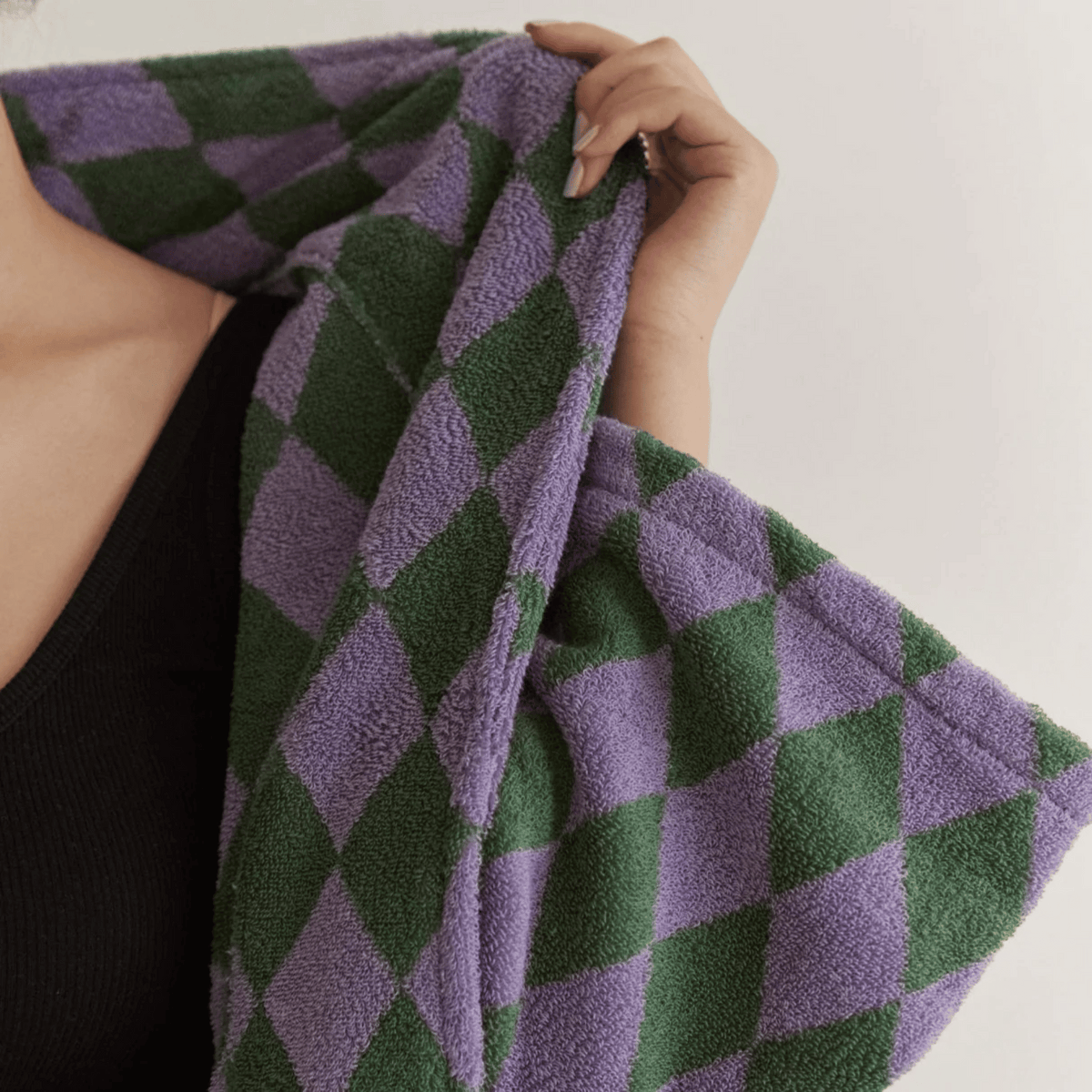 Badjas Katoen Jacquard Geometrisch Patroon Dik Luxe Spa Kwaliteit Ochtendjas Unisex Absorberend Comfortabel | Sansoti