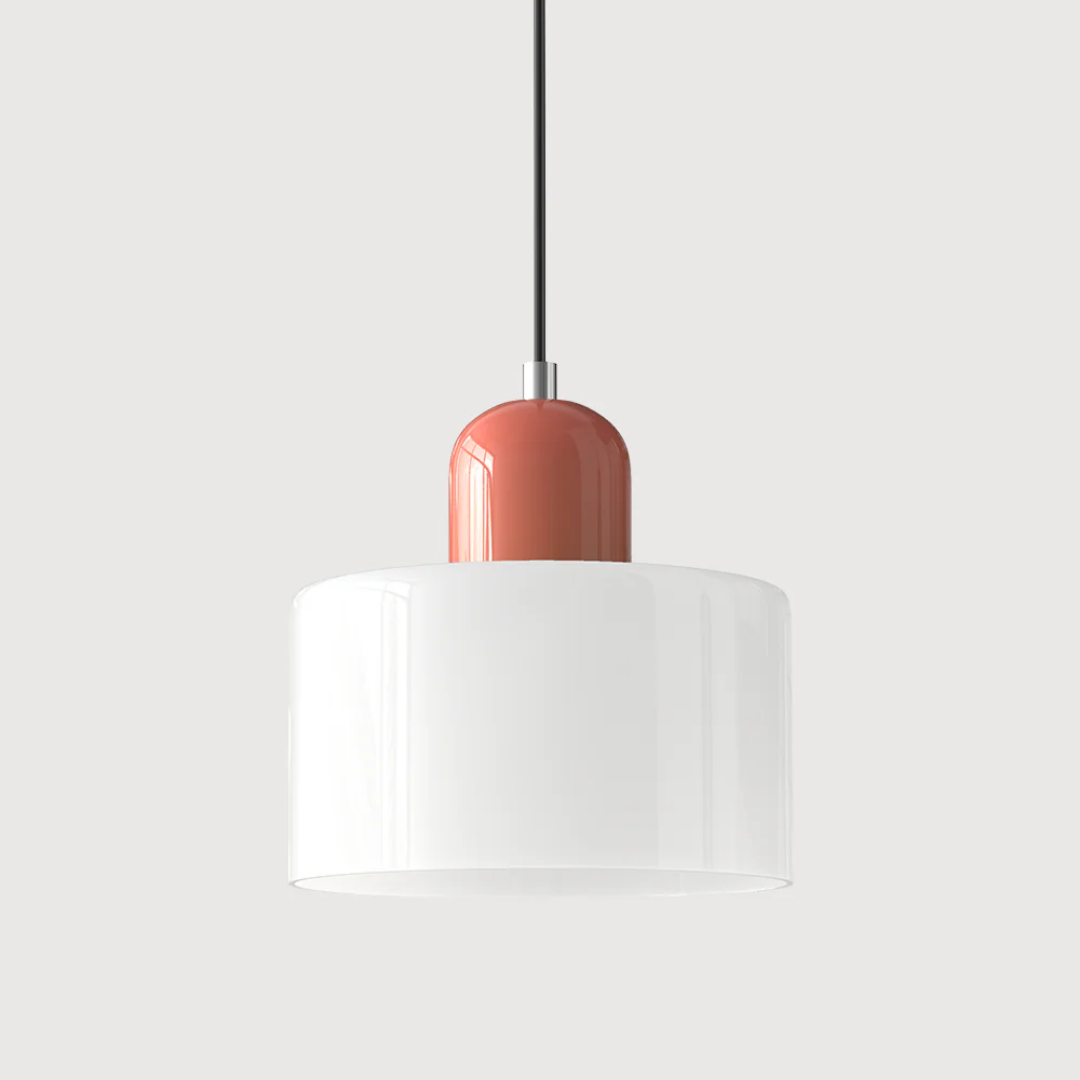 Lismeno Retro Hanglamp Glas 15cm Groen Oranje Eettafel Keuken Vintage Verlichting Compact | Sansoti
