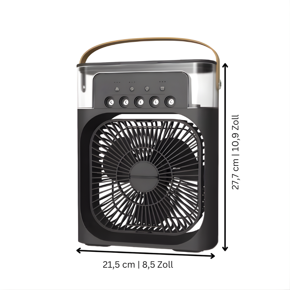 Portable air cooler with humidifier USB table fan 21.5 cm for home office cooling summer | Sansoti