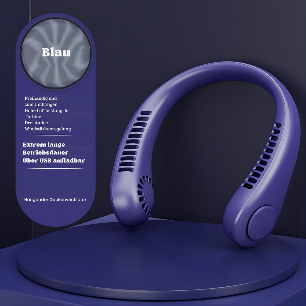 Portable Neck Fan | Rechargeable, Hands-Free, 3 Speeds | Sansoti
