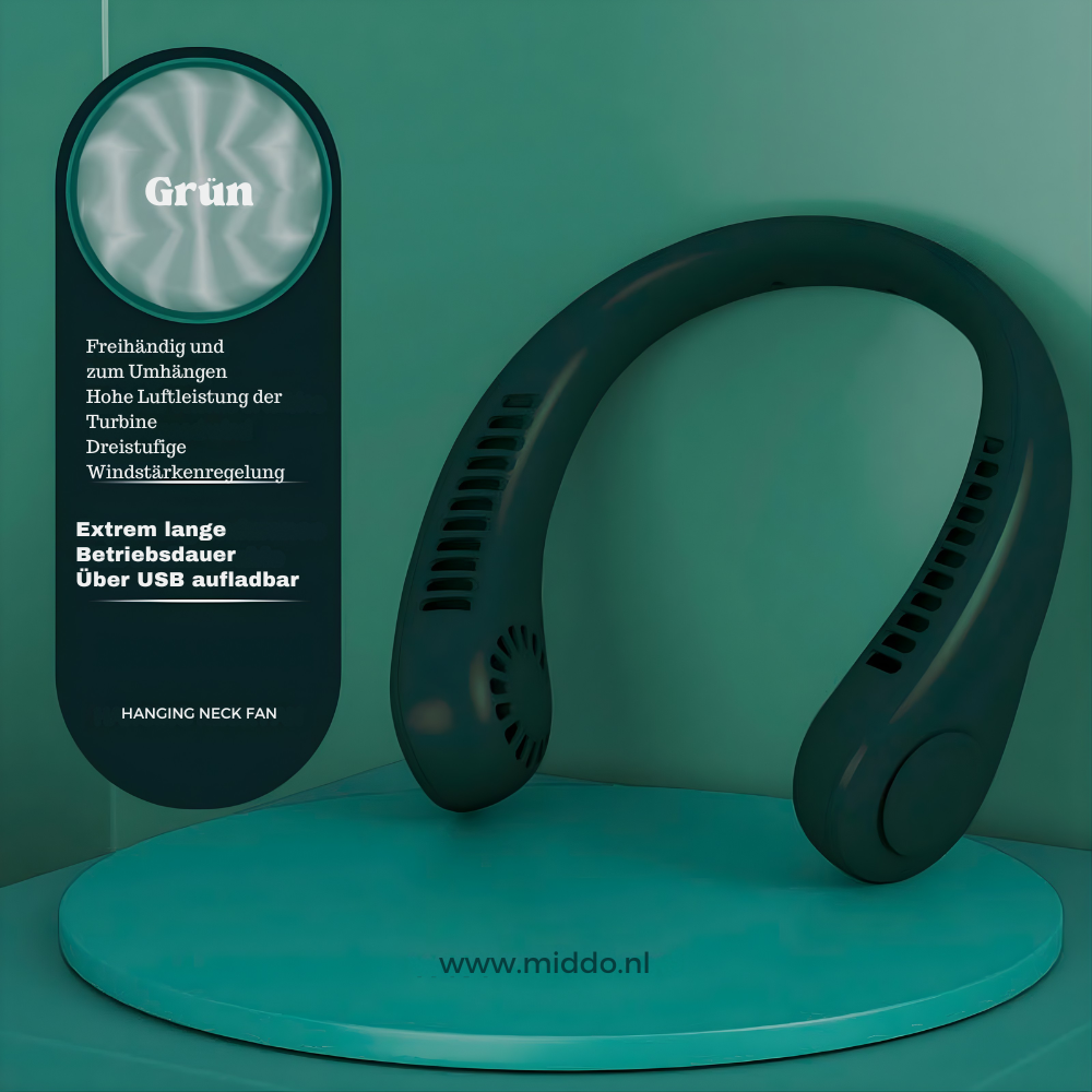 Portable Neck Fan | Rechargeable, Hands-Free, 3 Speeds | Sansoti