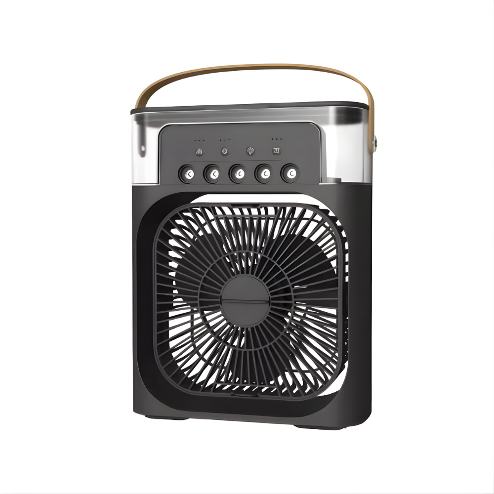 Portable air cooler with humidifier USB table fan 21.5 cm for home office cooling summer | Sansoti