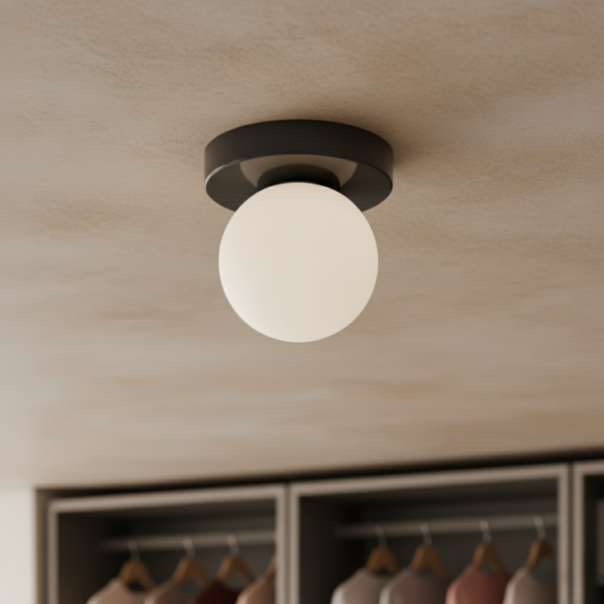 Glas-Kugel Wand- und Deckenleuchte mit farbiger Scheibe 12×10cm G9 LED 3000K Warmweiß 110-240V Festverdrahtet | Sansoti