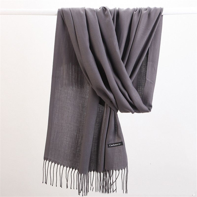 Extra langer Kaschmir-Damenschal, einfarbiger Winterschal, weich, warm und elegant, Accessoire für Herbst und Winter, 10 Farben | Sansoti