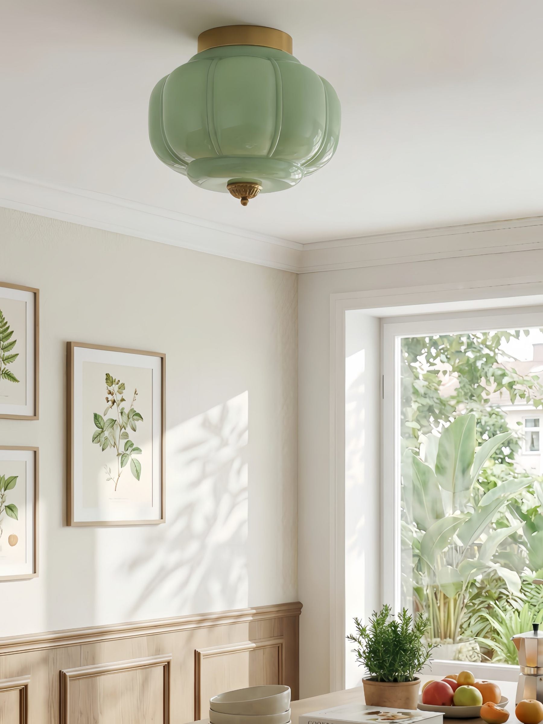Plafondlamp Melkglas Glazen Kap Moderne Verlichting Scandinavische Stijl Woonkamer Eetkamer Slaapkamer Flush Mount | Sansoti