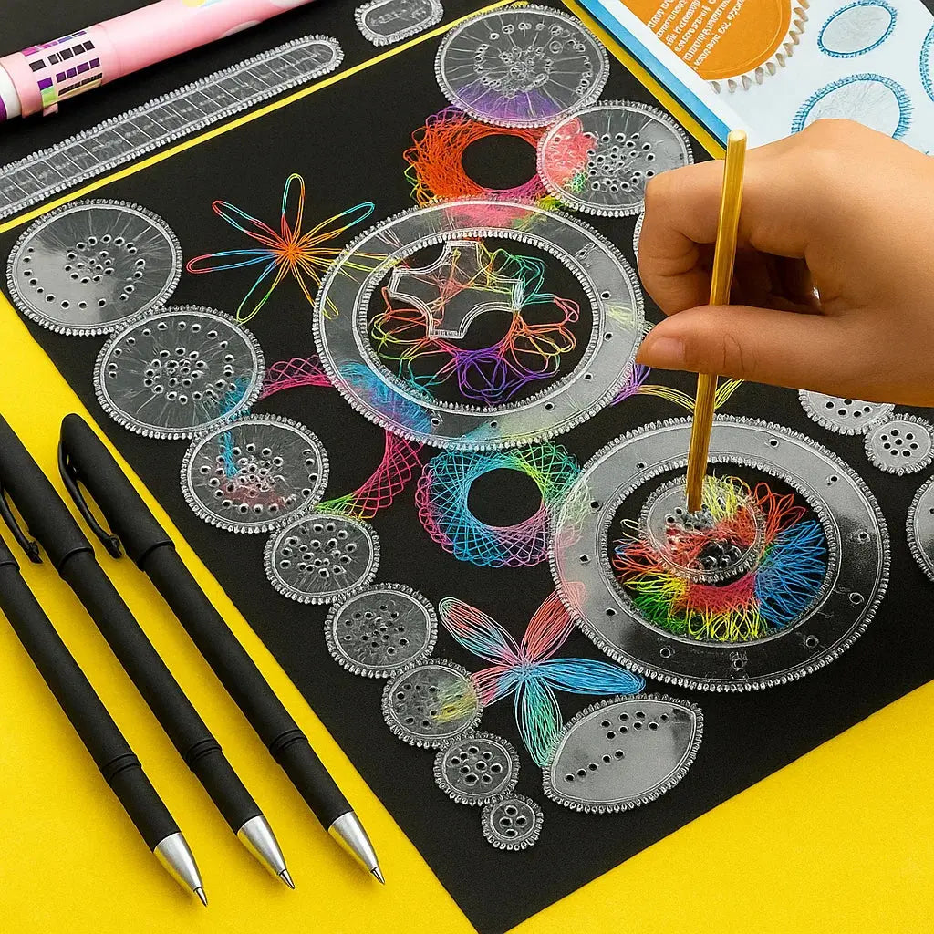 Drawing Stencils Set 22-Piece Spiral Patterns Creative Drawing Geometric Educational Crafts for Children | Sansoti
