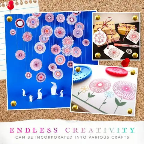 Drawing Stencils Set 22-Piece Spiral Patterns Creative Drawing Geometric Educational Crafts for Children | Sansoti