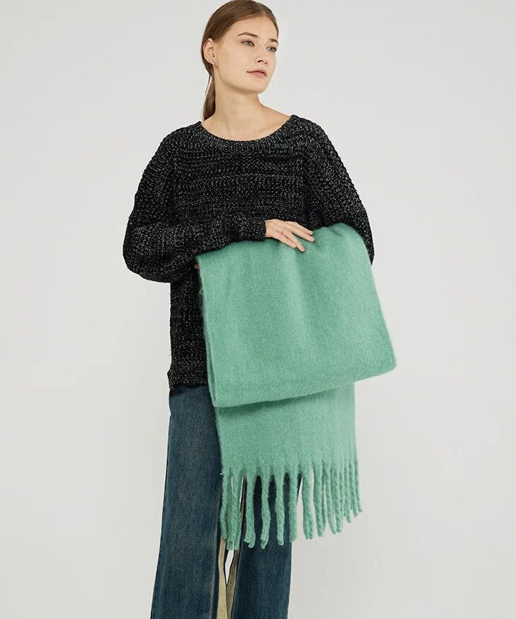 Kaschmirschal 240cm, weicher Winterschal für Damen und Herren, warmes Accessoire, Halstuch zum Wickeln für Herbst und Winter | Sansoti