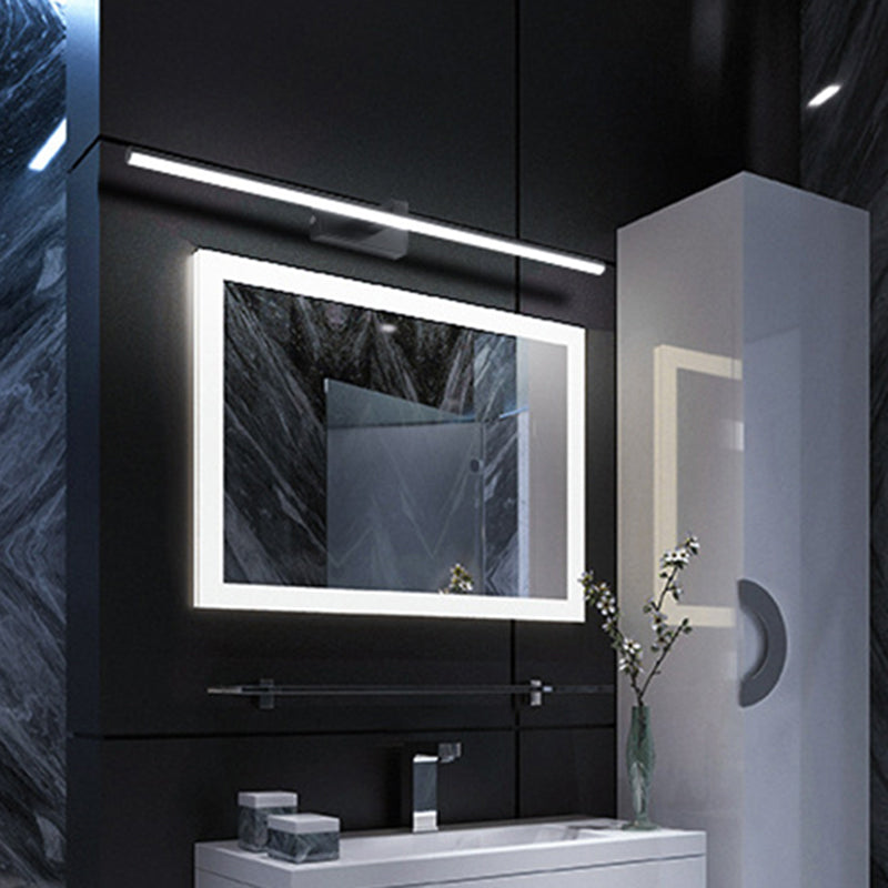 Minimalistische Lineaire LED Wandlamp Metaal Mat Zwart of Wit voor Badkamer Spiegel Strakke Verlichting Modern Design | Sansoti