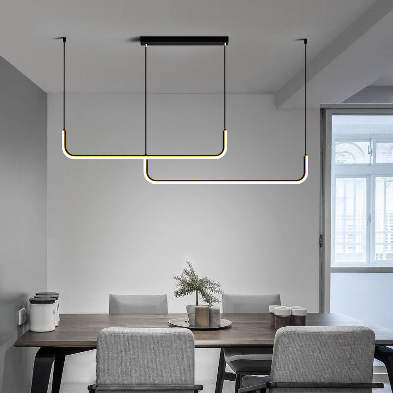 Dumont Bar-Hängeleuchte Metall Schwarz LED Esstisch Kochinsel Moderne Hängeleuchte Skandinavisches Design | Restfield