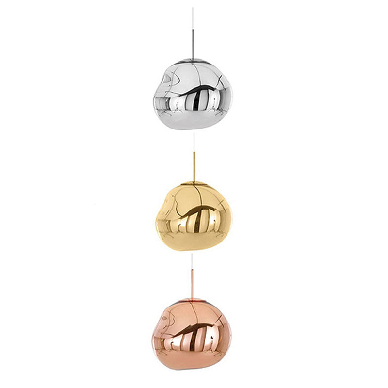 Glazen Hanglamp Rond Metalen Kap Eetkamer Plafondverlichting Moderne Woonkamer E27 Fitting Scandinavisch | Sansoti