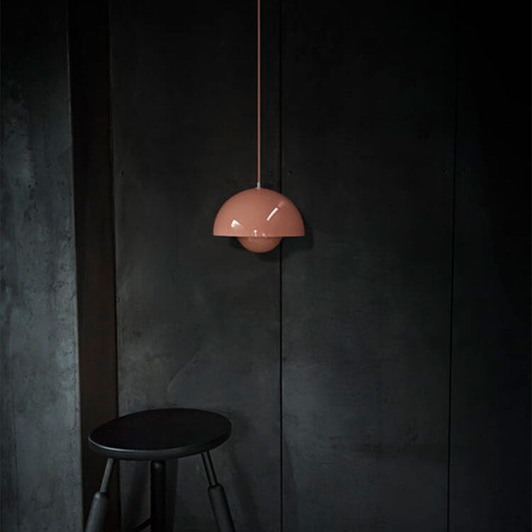 Scandinavische Hanglamp Halfrond Metalen Kap 1-Lichtpunt Modern Design Eetkamer Woonkamer | Sansoti