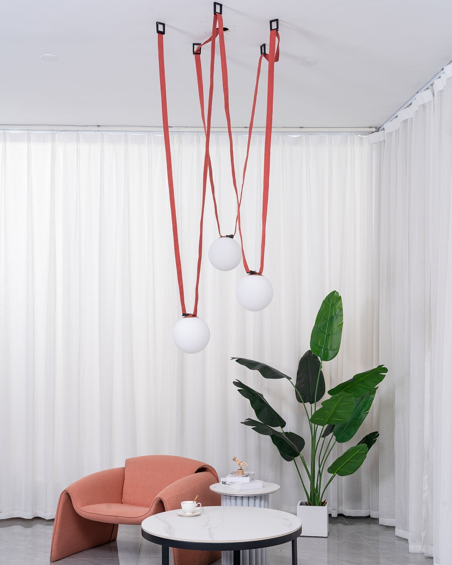 Hanglamp Leer Glas Bollen Luxe Verstelbaar Warm Wit Woonkamer Eetkamer | Sansoti