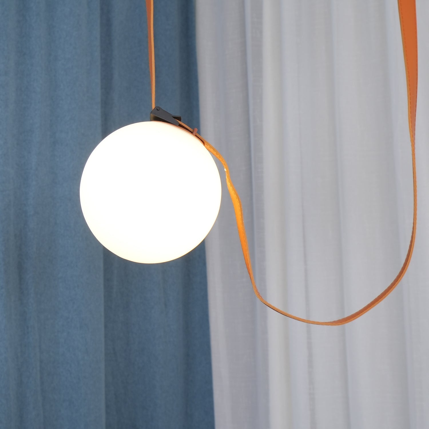 Hanglamp Leer Glas Bollen Luxe Verstelbaar Warm Wit Woonkamer Eetkamer | Sansoti