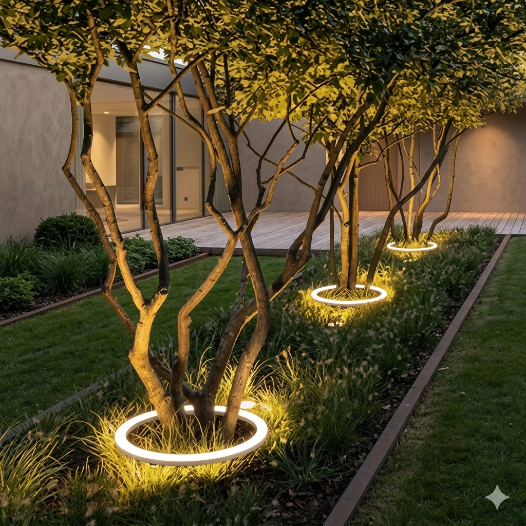 Spot de jardin LED Éclairage d'arbre IP65 Aluminium Lampe extérieure Blanc chaud | Restfield