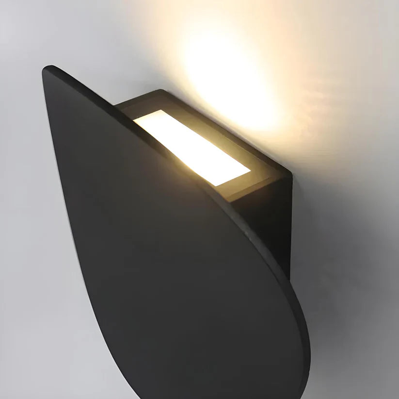 Metalen Wandlamp Schijf Aluminium LED 7W Zwart Wandverlichting Binnen Modern Minimalistisch Design Sfeerverlichting | Sansoti