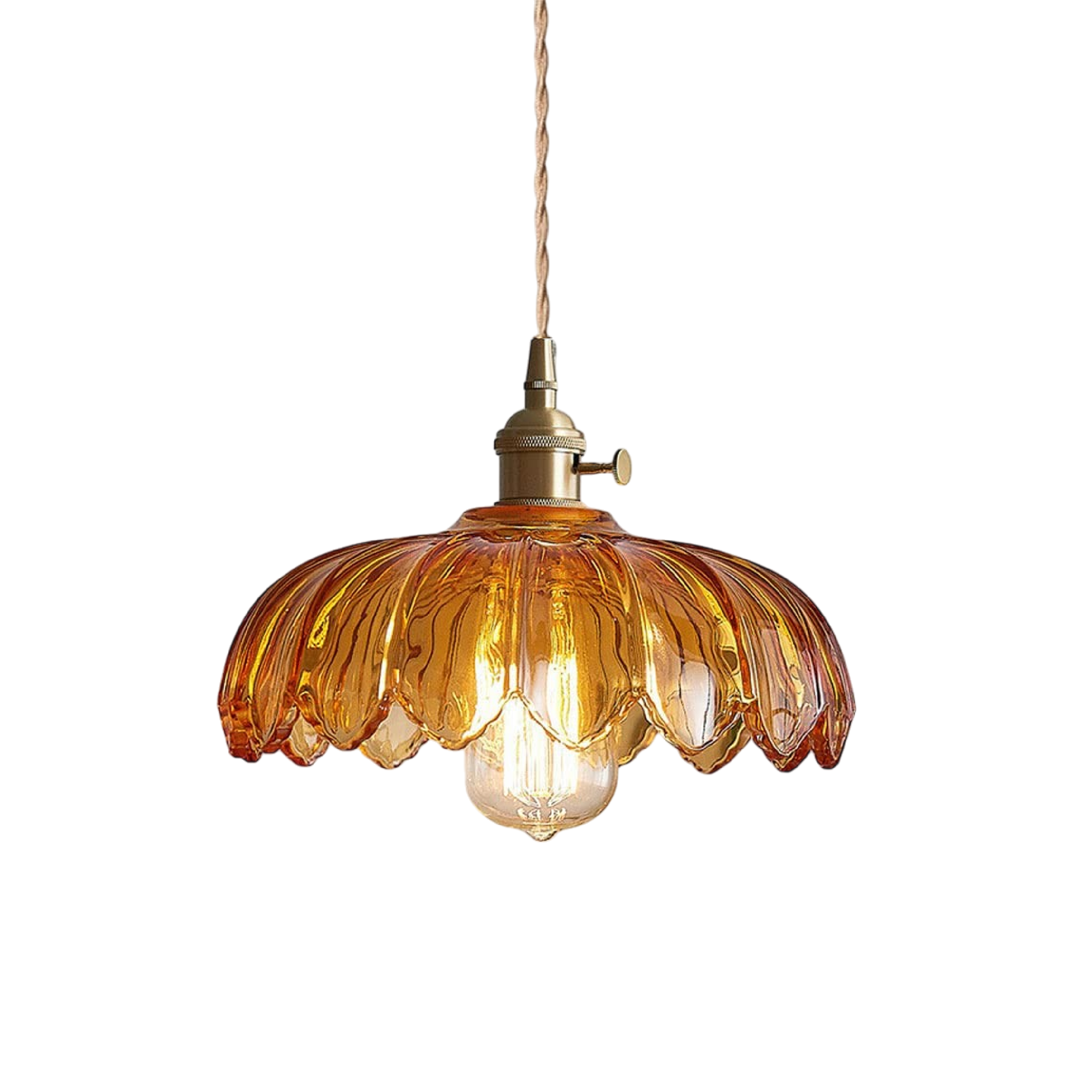 Glas-Blumen-Pendelleuchte Glas Messing grün Esszimmer Vintage Design Küchenbeleuchtung E27 verstellbar modern klassisch | Restfield