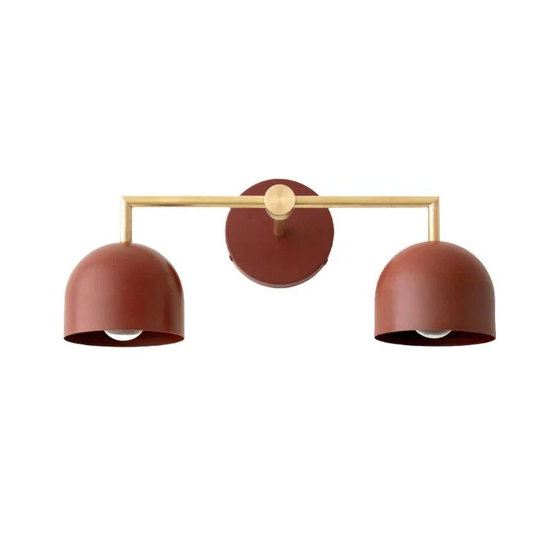 Koepelkapjes Wandlamp Modern Scandinavisch Metaal Zwart Messing 2-3 Lichtpunten Badkamer Hal Slaapkamer Sfeerverlichting | Sansoti