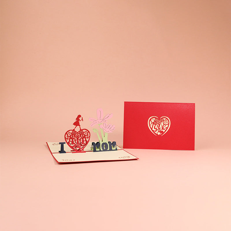 3D-Pop-up-Grußkarte mit Blumenmotiv für Muttertag, Geburtstag und Jubiläum - persönliches Geschenk und Grußkarte | Sansoti