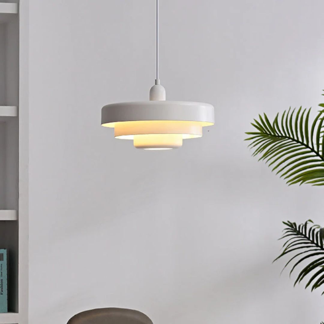 Hängeleuchte Metall Geschichtet Ø35cm Orange E27 Esstisch Wohnzimmer Retro Design Beleuchtung Industriell Modern | Restfield