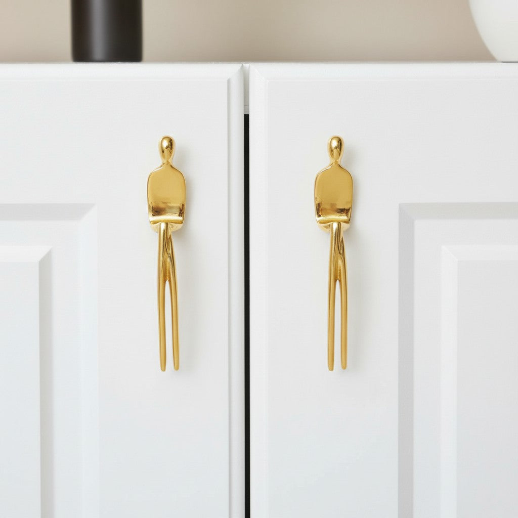 Minimalistische Kastgreep - Messing Zilver Roze - Scandinavisch Design Meubels | Sansoti