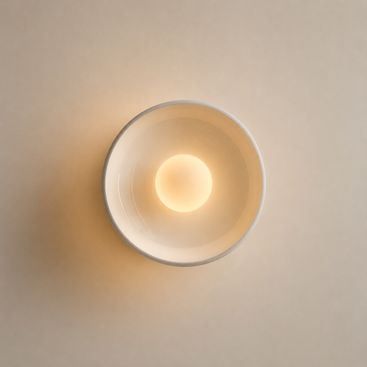 Glas-Wandleuchte mit Buntglas-Effekt Creme Olivgrün Weiß LED-E27-Fassung Stimmungsvolle Beleuchtung Schlafzimmer Flur | Sansoti