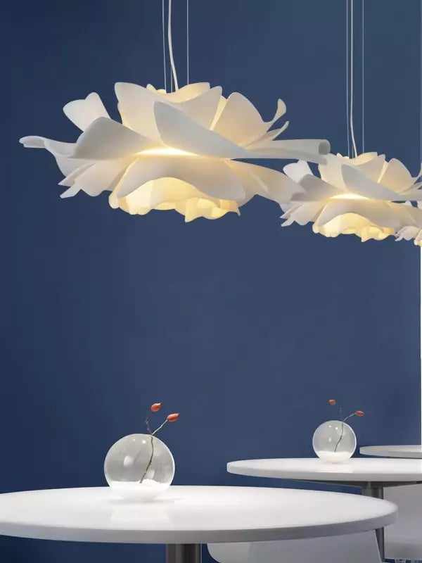 Handgemaakte Acryl Hanglamp Lotus Bloem Wit Scandinavisch Design | Sansoti