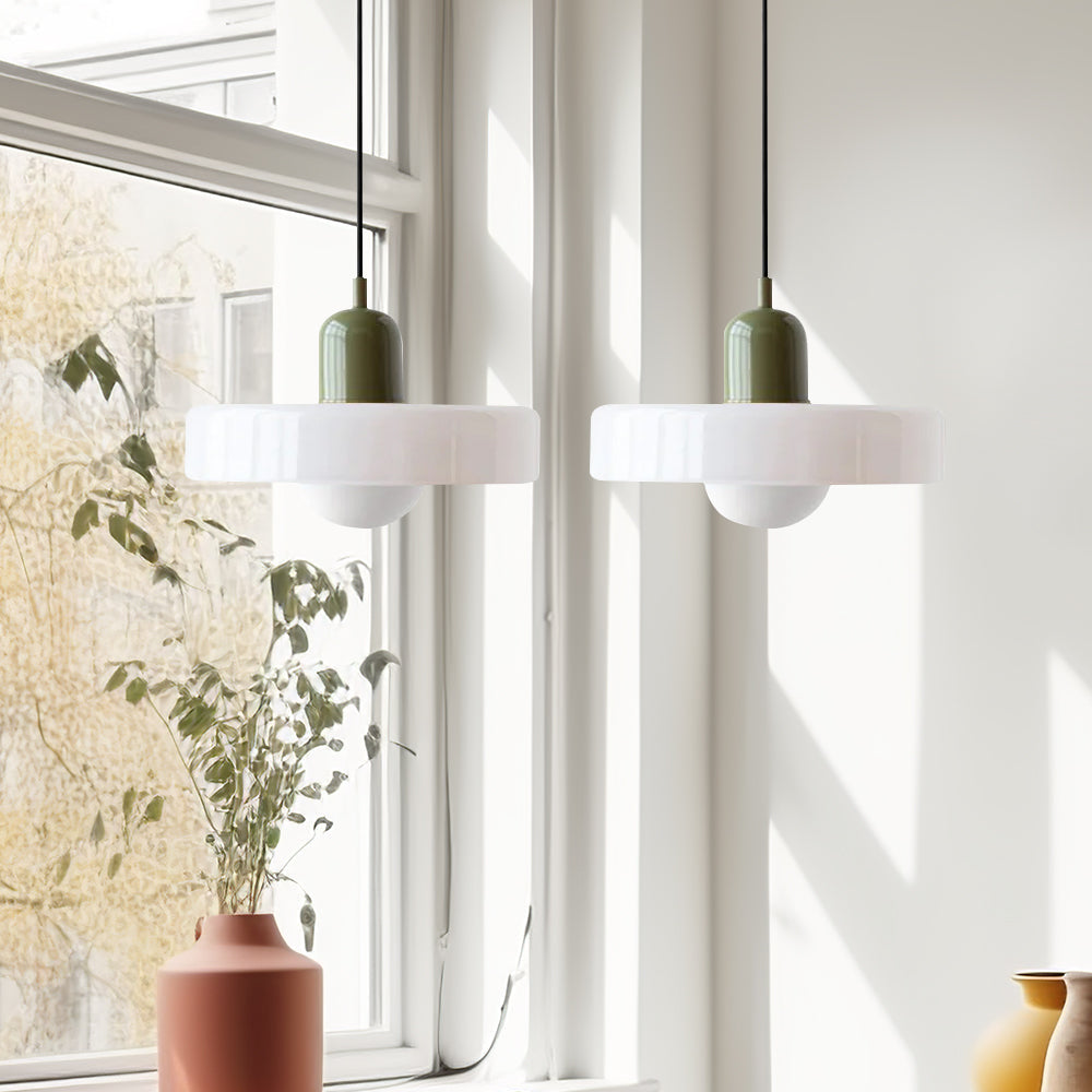 Luccon Doppelte Hängeleuchte Glas G9 35 cm Modern Esstisch Wohnzimmer Design Beleuchtung | Restfield