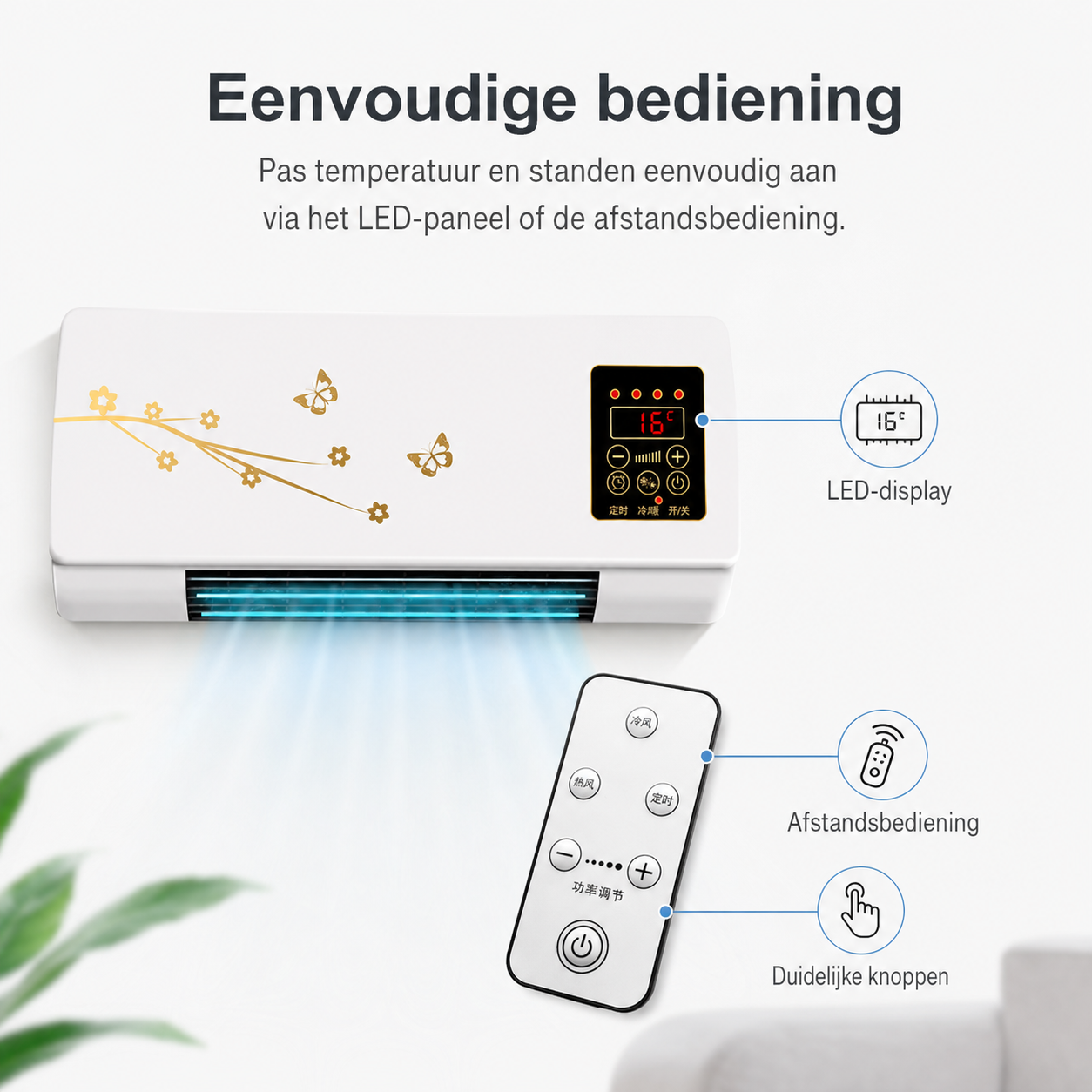 Draagbare 3-in-1 Luchtkoeler met Verdampingstechnologie – USB Ventilator Bevochtiger voor Bureau Nachtkastje | Sansoti
