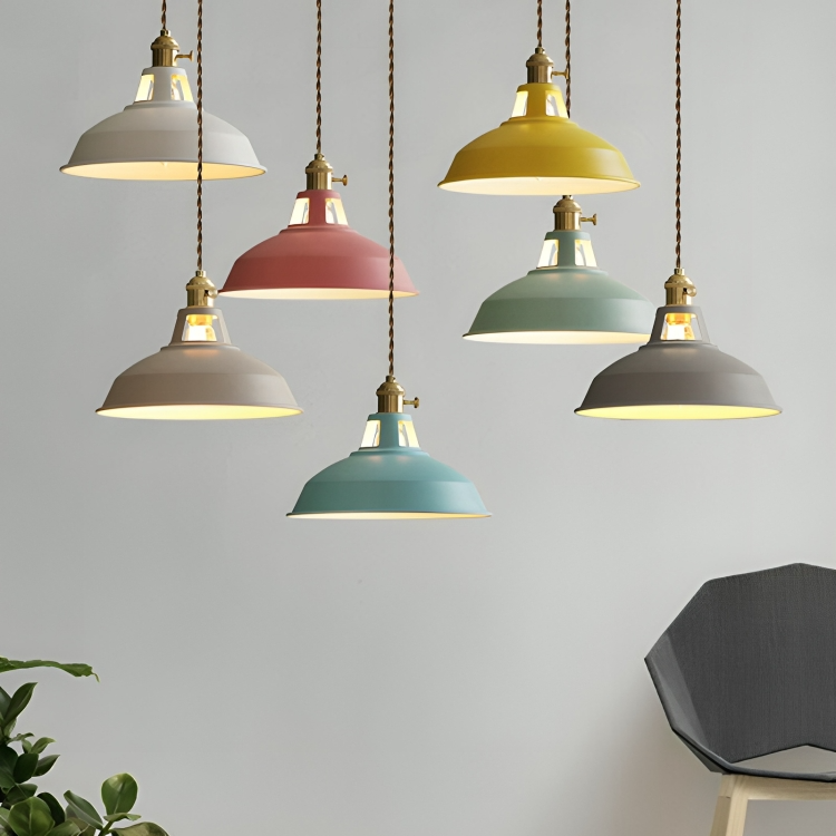 Metalen Hanglamp Industrieel Ø20cm E27 Fitting Vintage Stijl voor Restaurant Eetkamer Woonkamer Verlichting | Sansoti