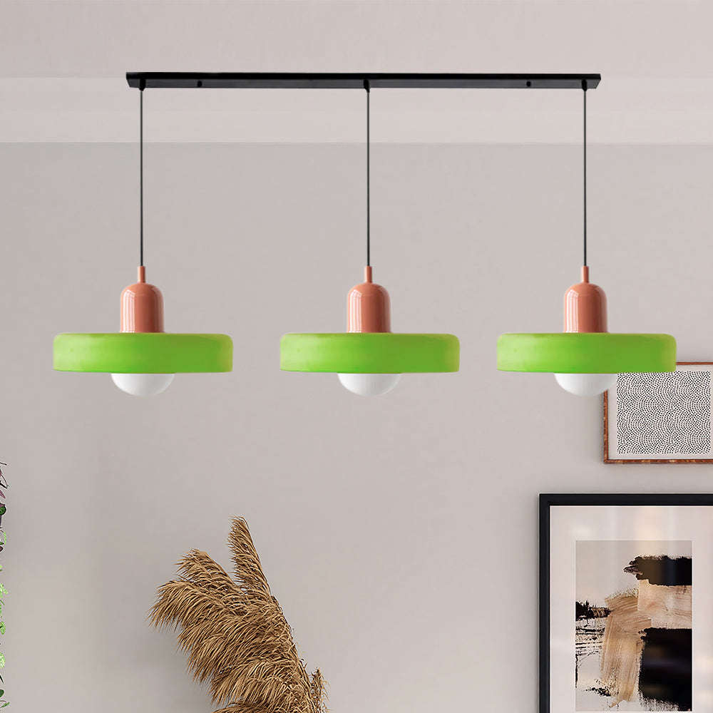 Luccon Suspension Triple Verre G9 Couleurs Rétro Table à Manger Salon Design Éclairage Multi-lampes | Restfield