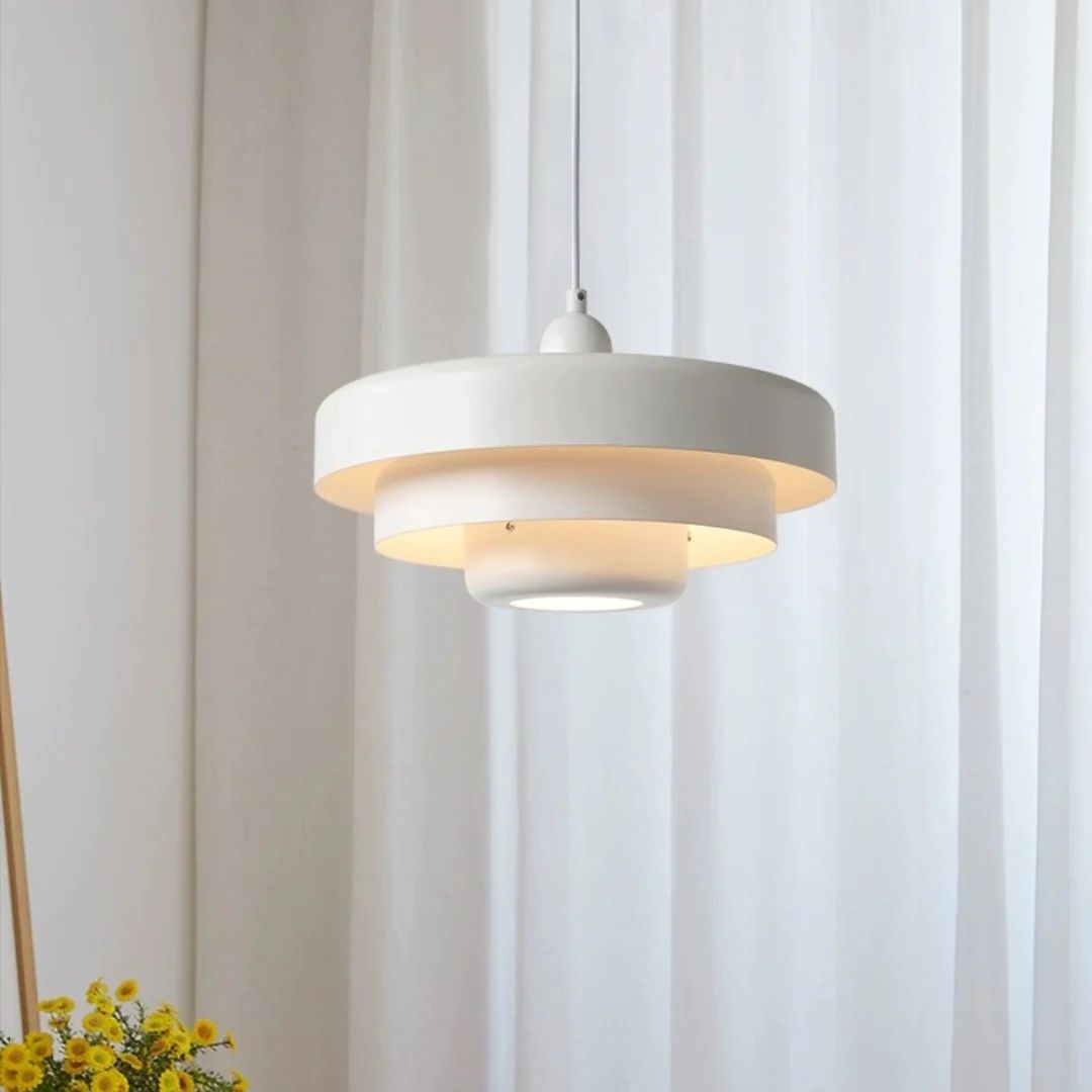 Hängeleuchte Metall Geschichtet Ø35cm Orange E27 Esstisch Wohnzimmer Retro Design Beleuchtung Industriell Modern | Restfield