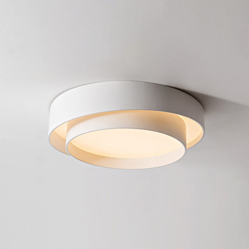 Ronde Plafondlamp Wit Metaal Nordic Stijl LED Plafondverlichting voor Slaapkamer 40cm 50cm 60cm Dimbaar | Sansoti