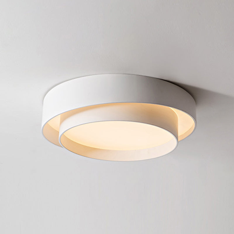 Ronde Plafondlamp Wit Metaal Nordic Stijl LED Plafondverlichting voor Slaapkamer 40cm 50cm 60cm Dimbaar | Sansoti